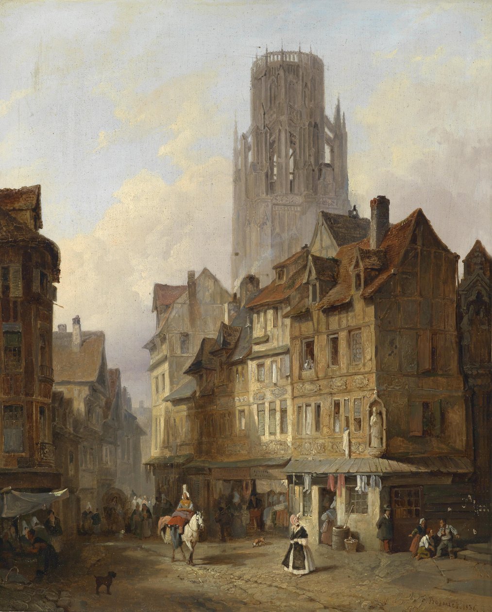 Stadtmotiv aus Roubaix von Francois Antoine Bossuet