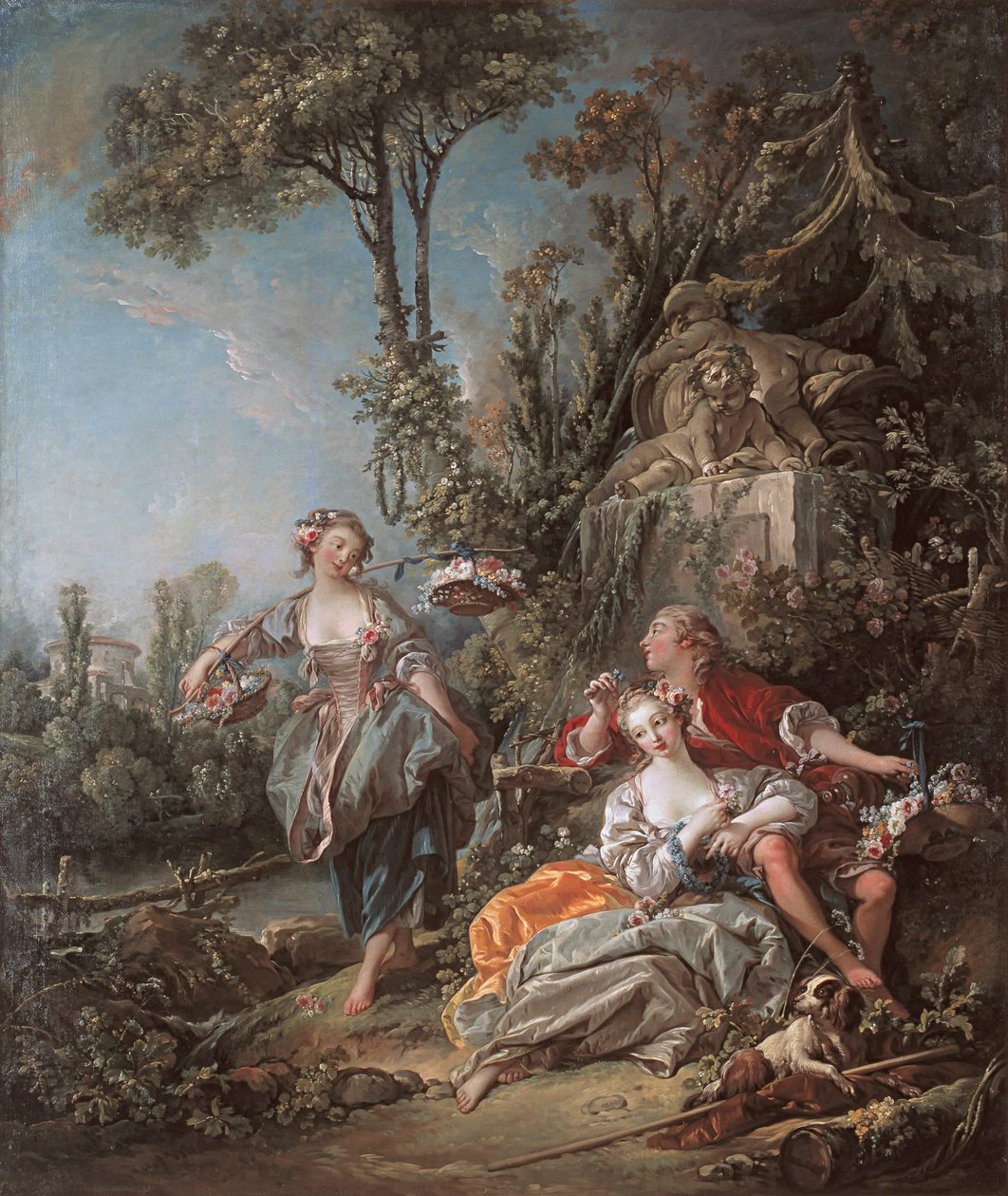 Liebende in einem Park von François Boucher