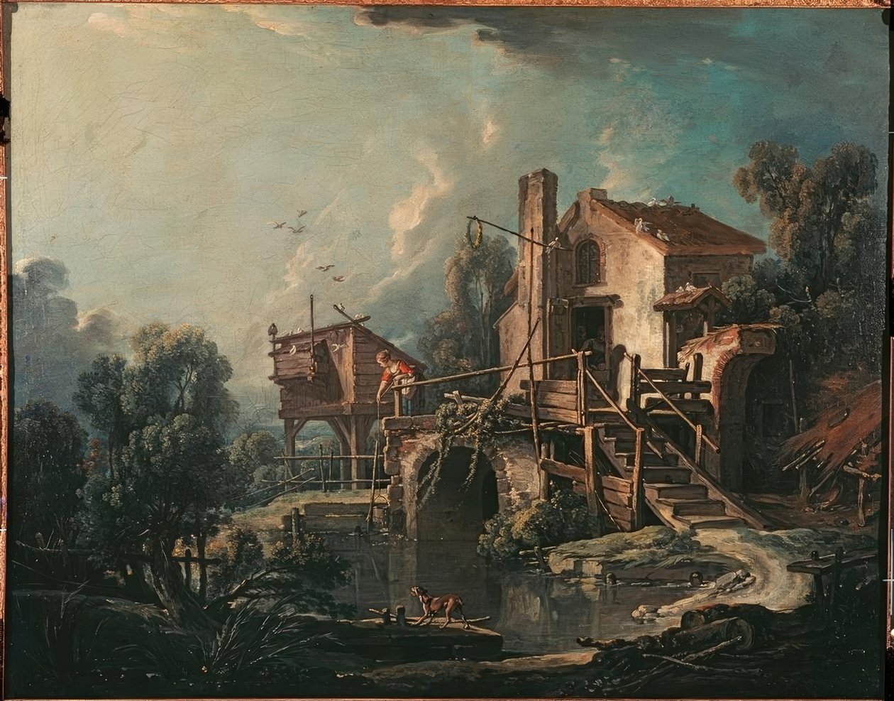 Landschaft mit Mühle von François Boucher