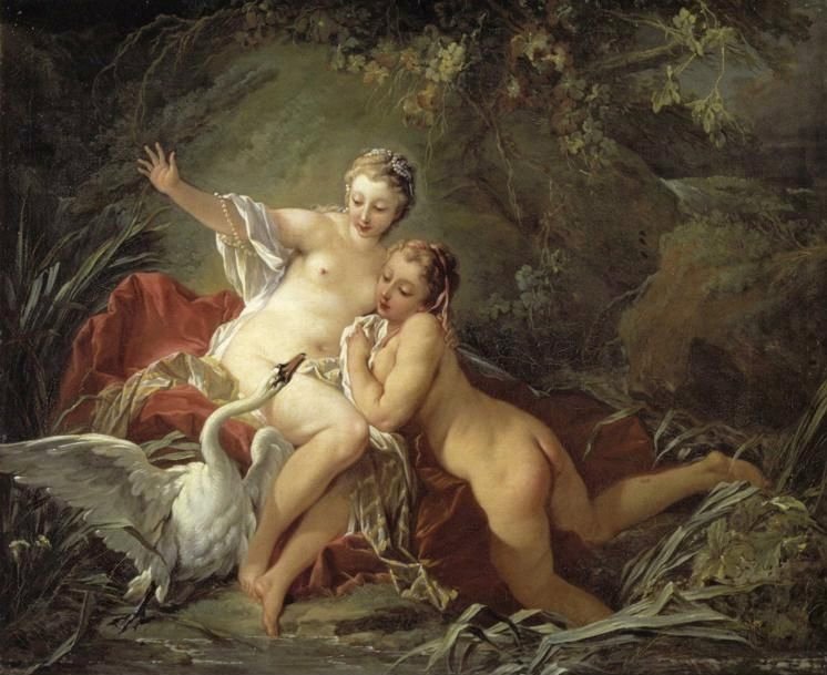 Leda und der Schwan von François Boucher