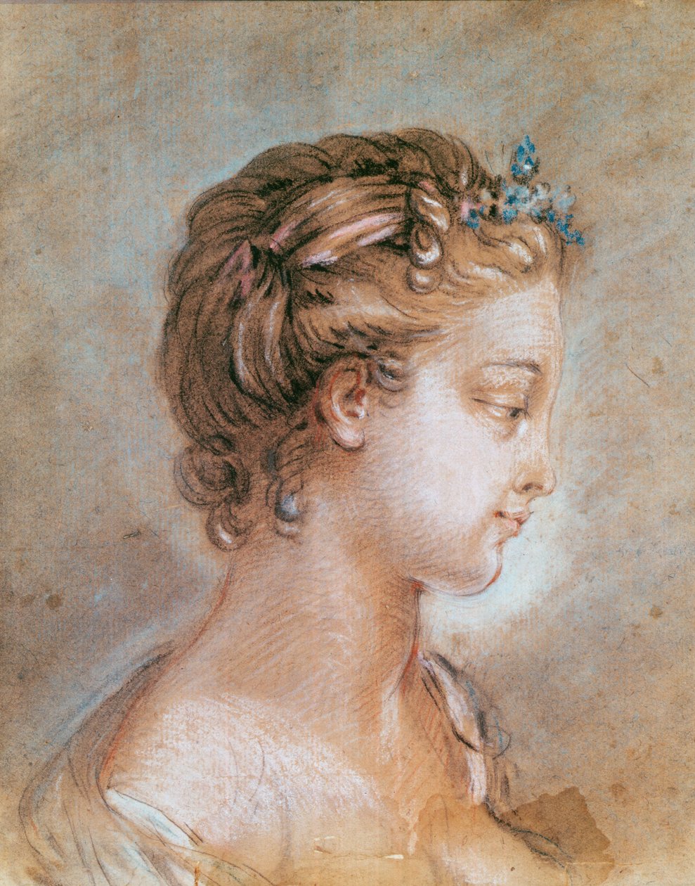 Porträt eines jungen Mädchens von François Boucher
