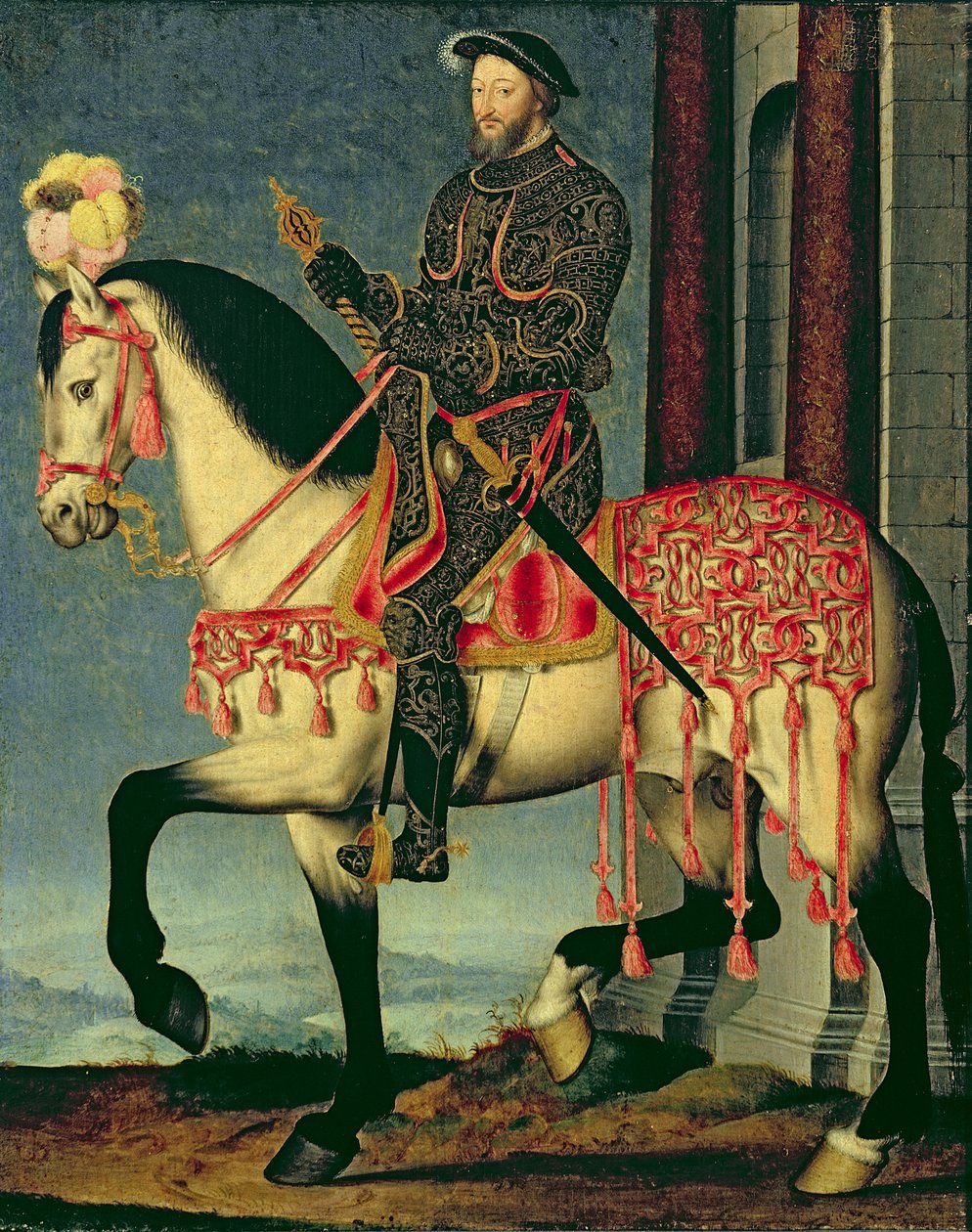 Reiterporträt von Franz I. von Frankreich von François Clouet