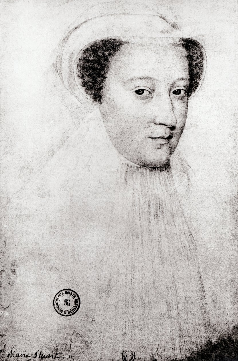 Maria Stuart (1542-87) in weißer Trauer, 1560 von François Clouet