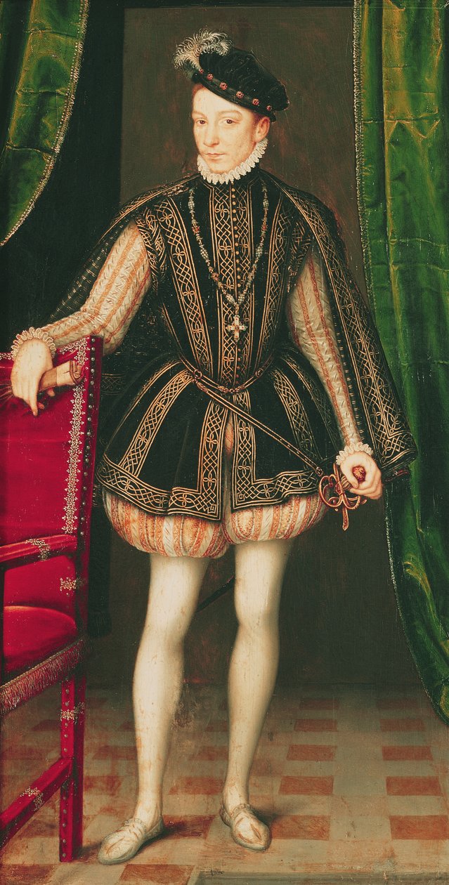 Porträt von Karl IX., 1560 von François Clouet