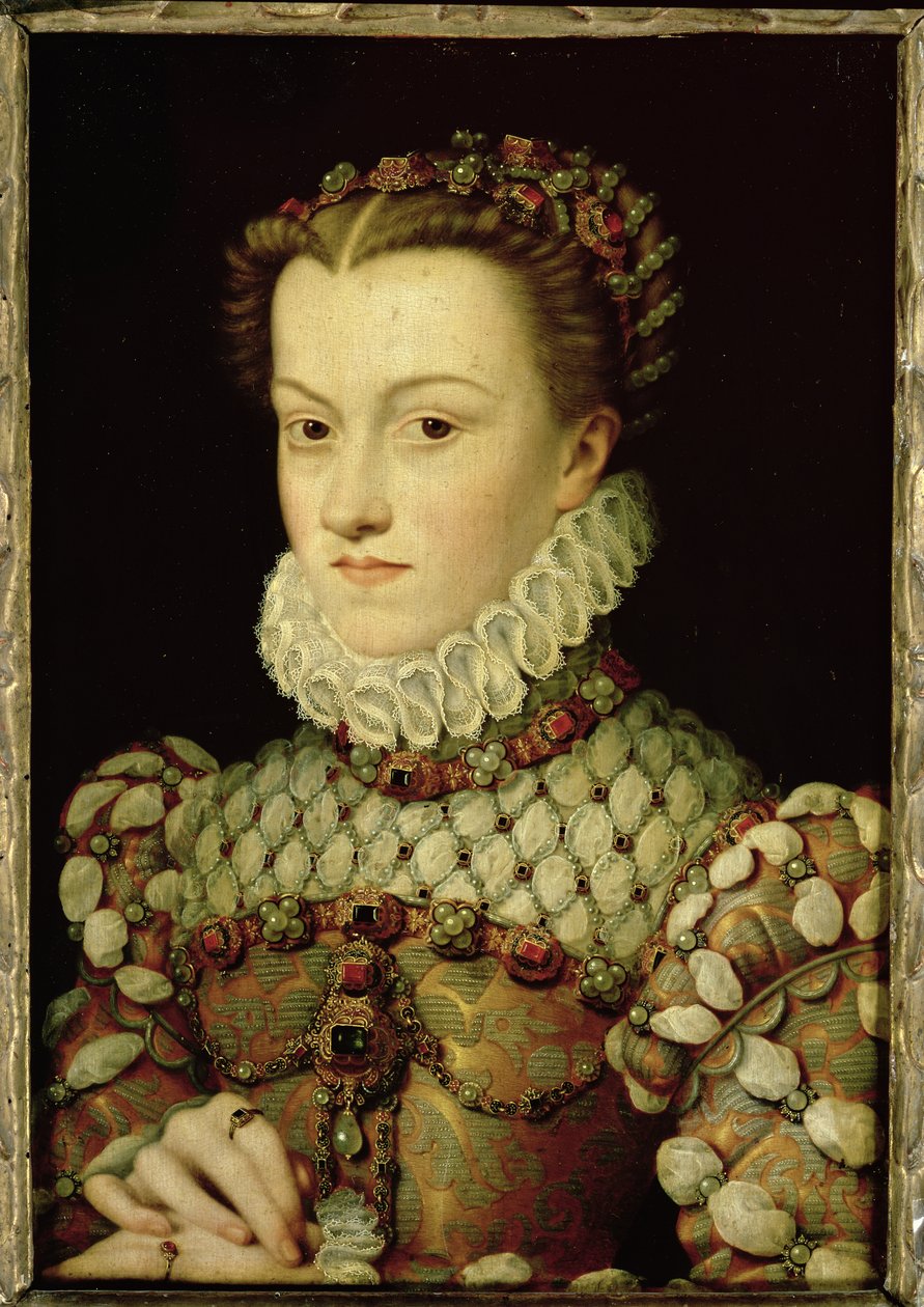 Porträt von Elisabeth von Österreich (1554-92), Königin von Frankreich, ca. 1570 von François Clouet