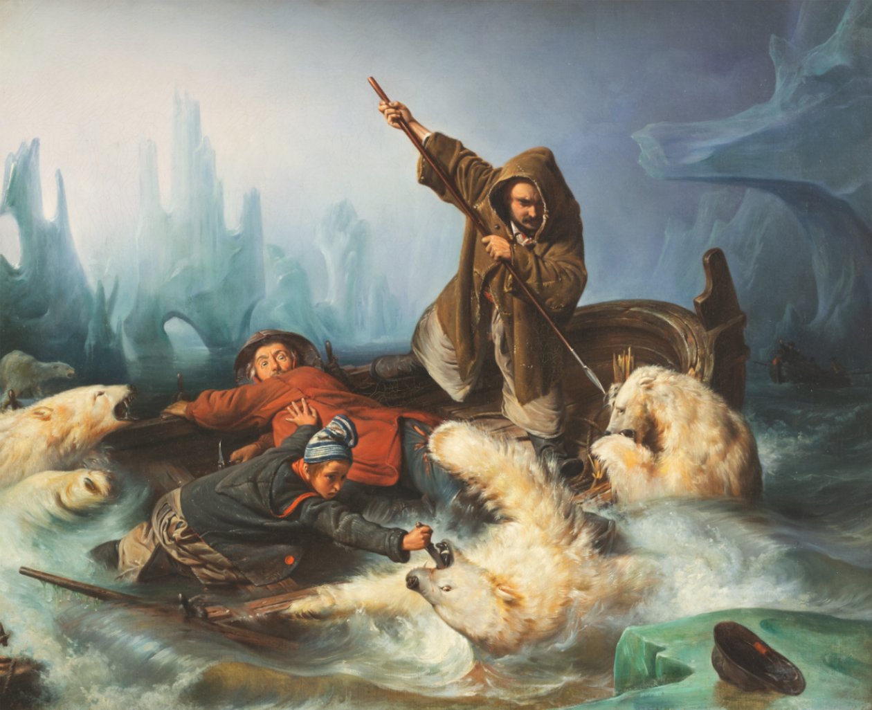 Kämpfende Eisbären, 1839 von François August Biard