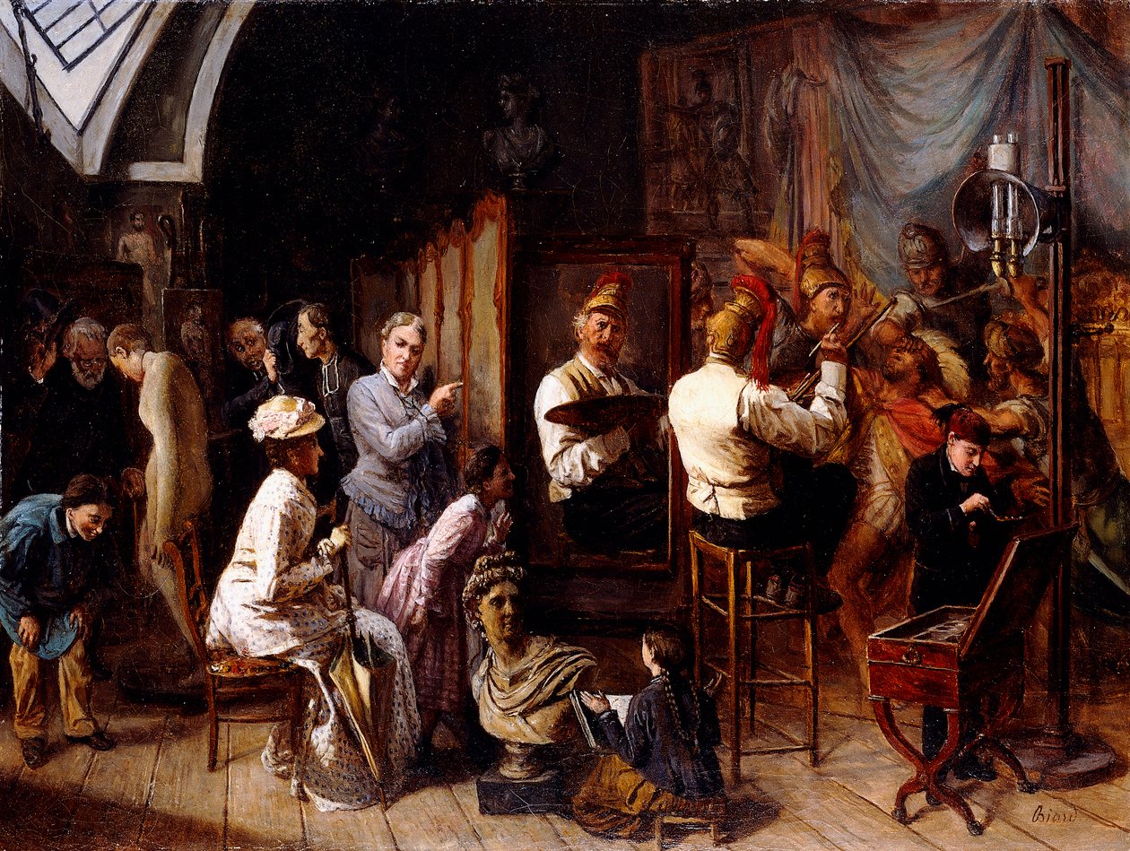 Das Atelier des Künstlers von François Auguste Biard
