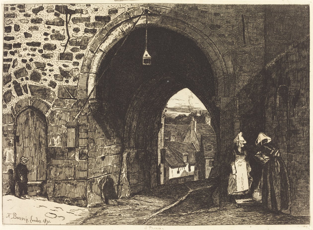 Das Tor von St. Malo in Dinan von François Bonvin