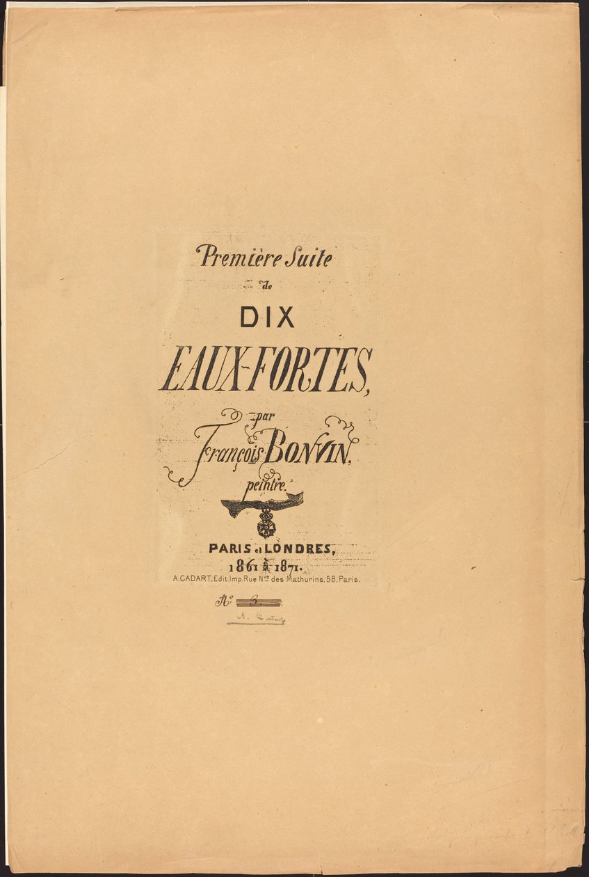 Première Suite de dix eaux-fortes von François Bonvin