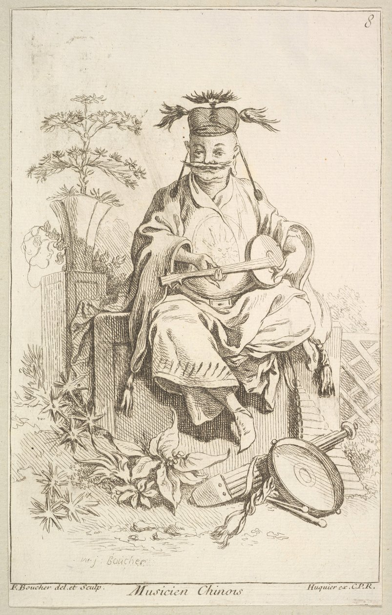 Chinesischer Musiker, 1738-45 von François Boucher