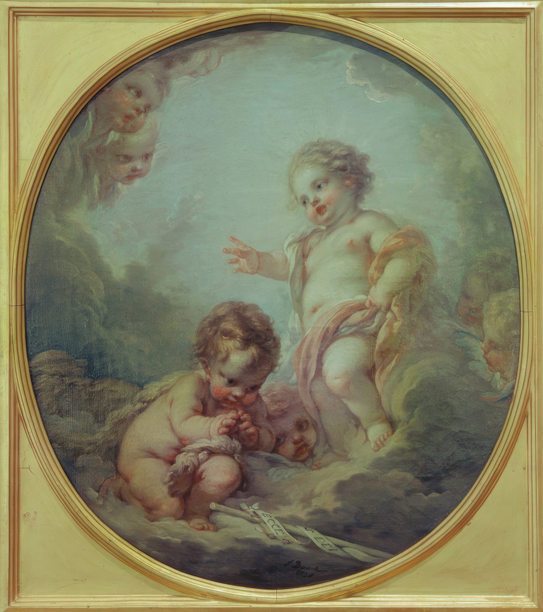 Das Jesuskind segnet Johannes den Täufer von François Boucher