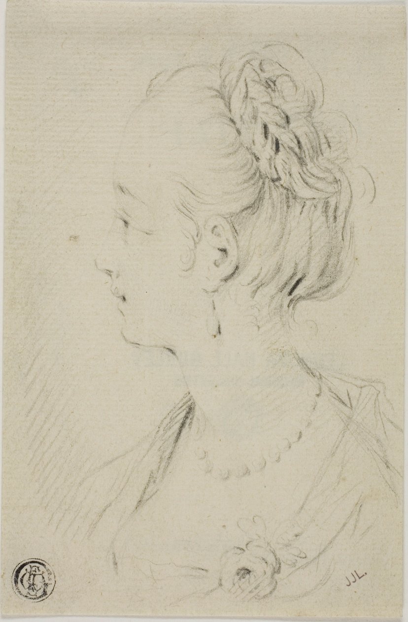 Profilbüste einer jungen Frau von François Boucher