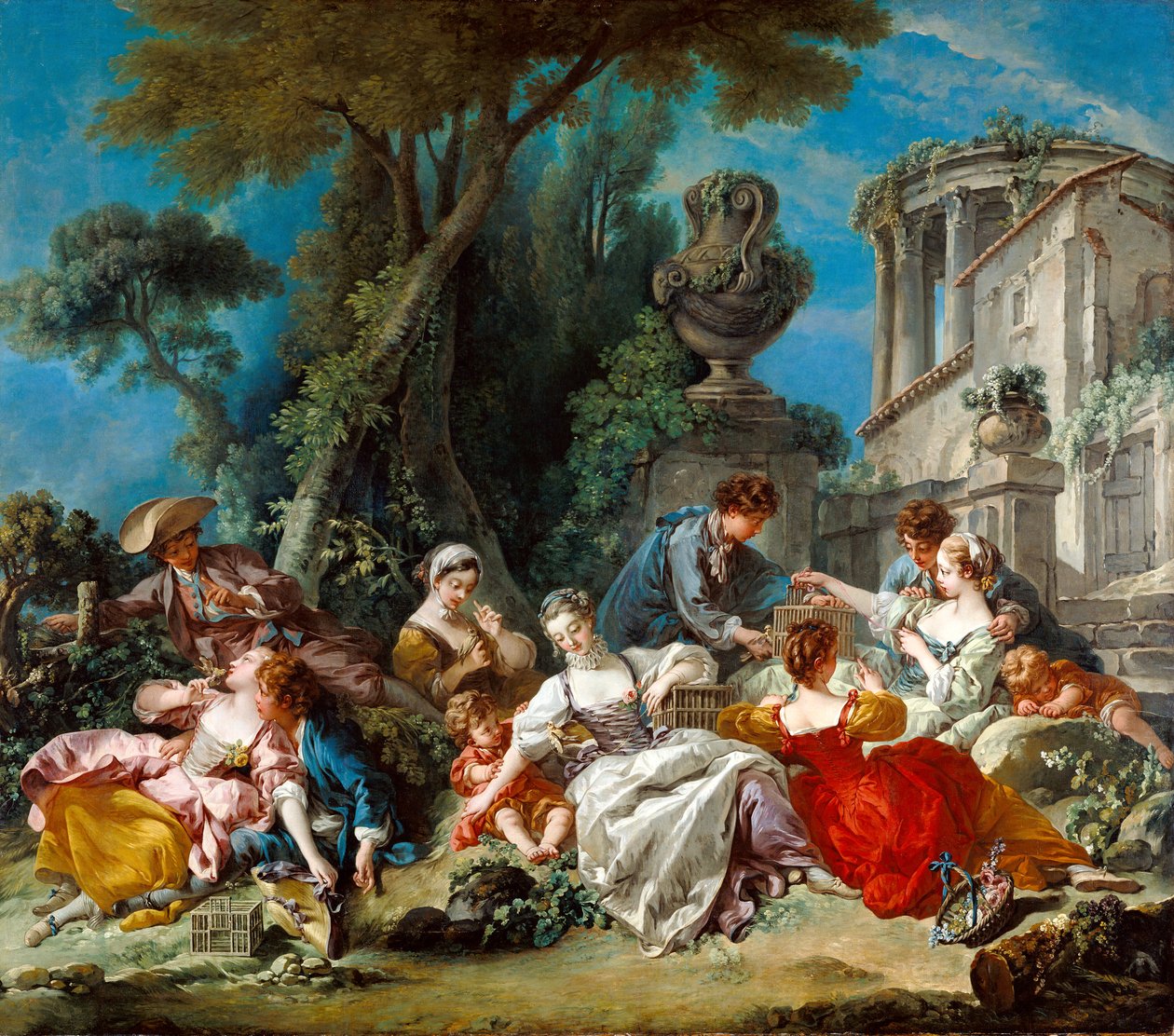 Die Vogelfänger von François Boucher