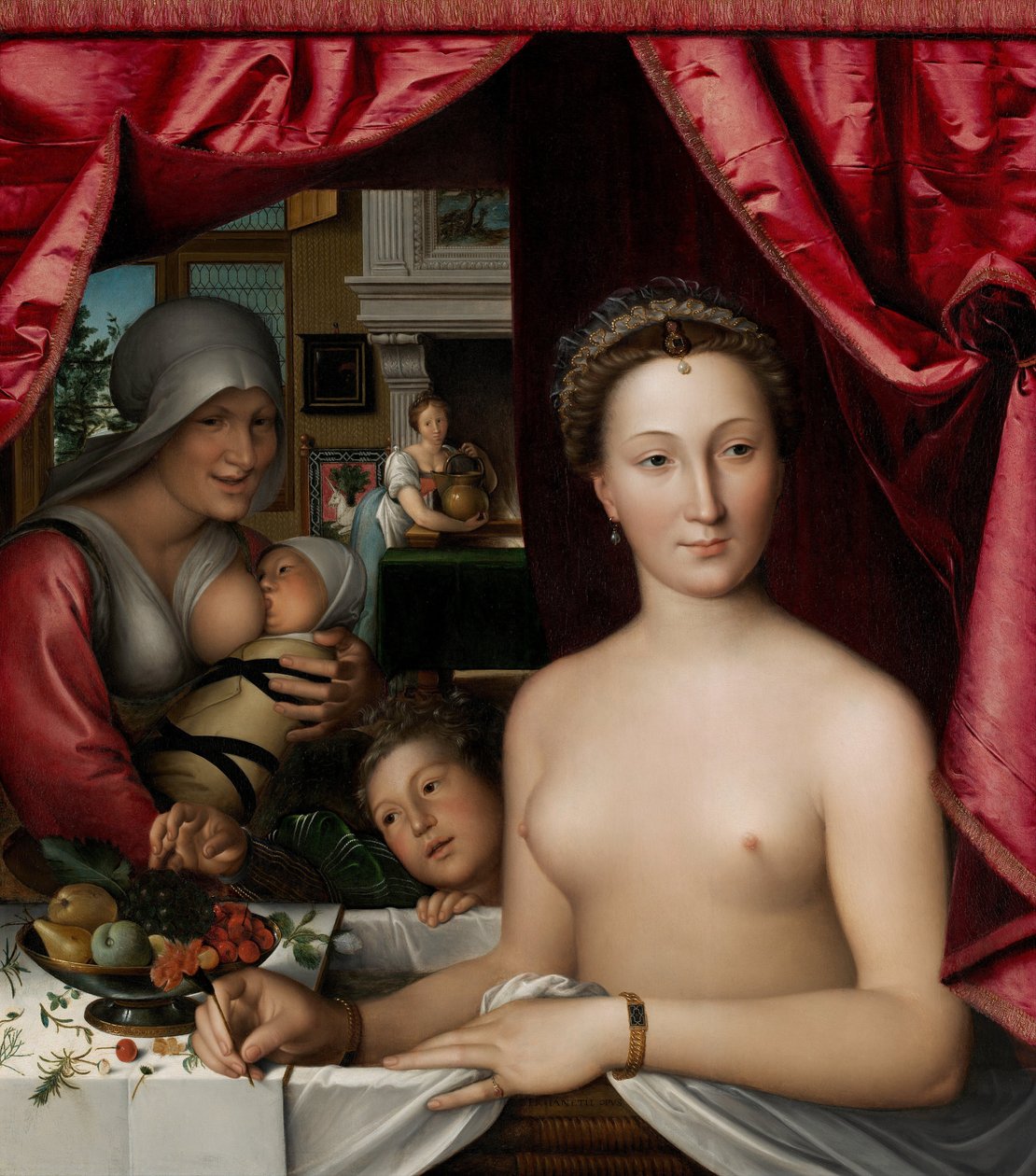 Eine Dame in ihrem Bad von François Clouet