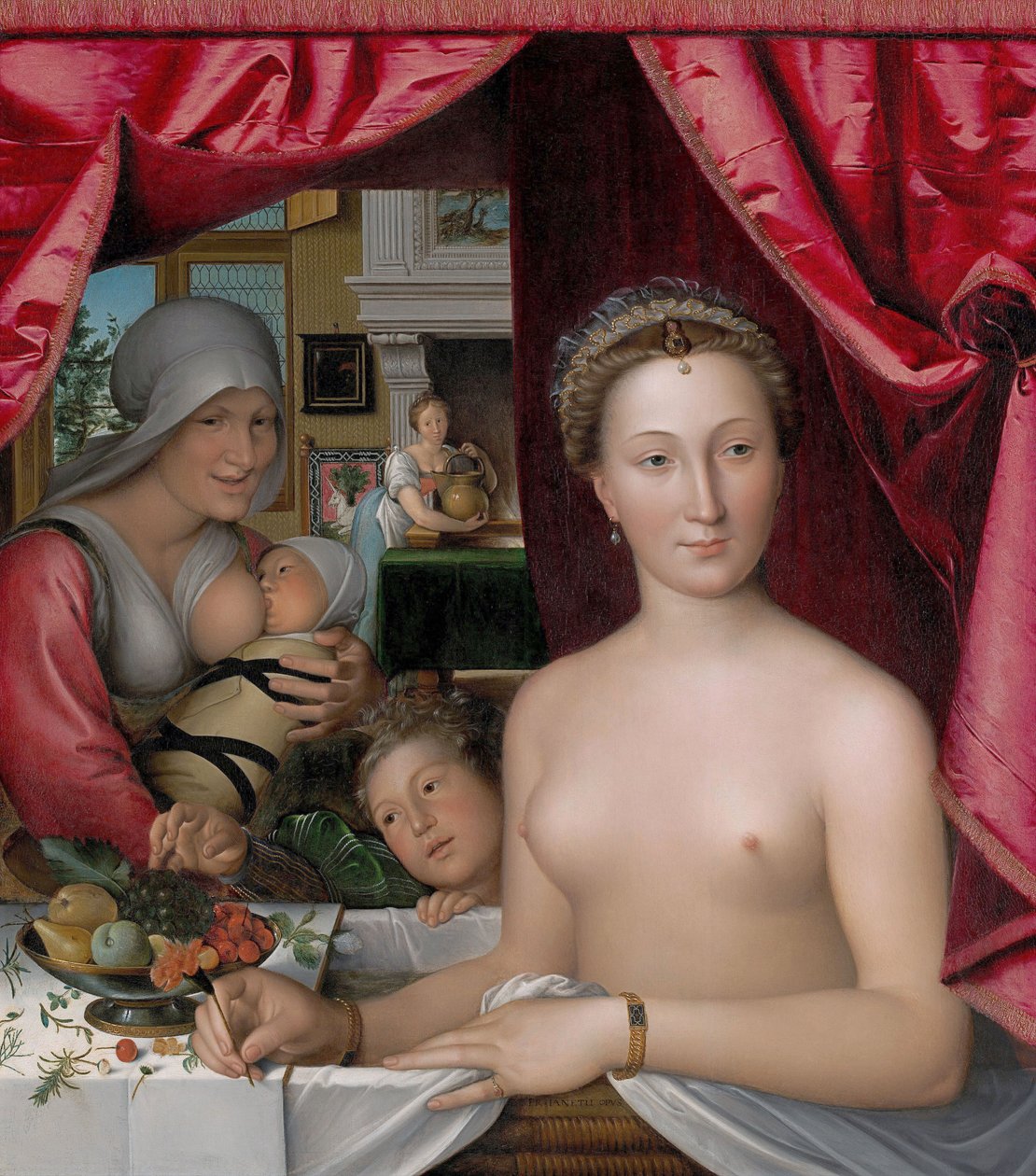 Eine Dame in ihrem Bad von François Clouet
