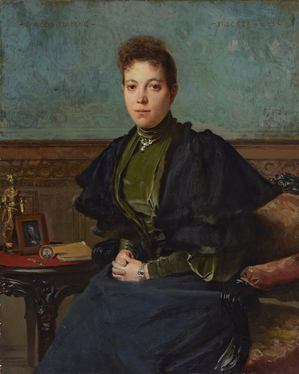 Porträt von Vera Kharitonenko von Francois Flameng