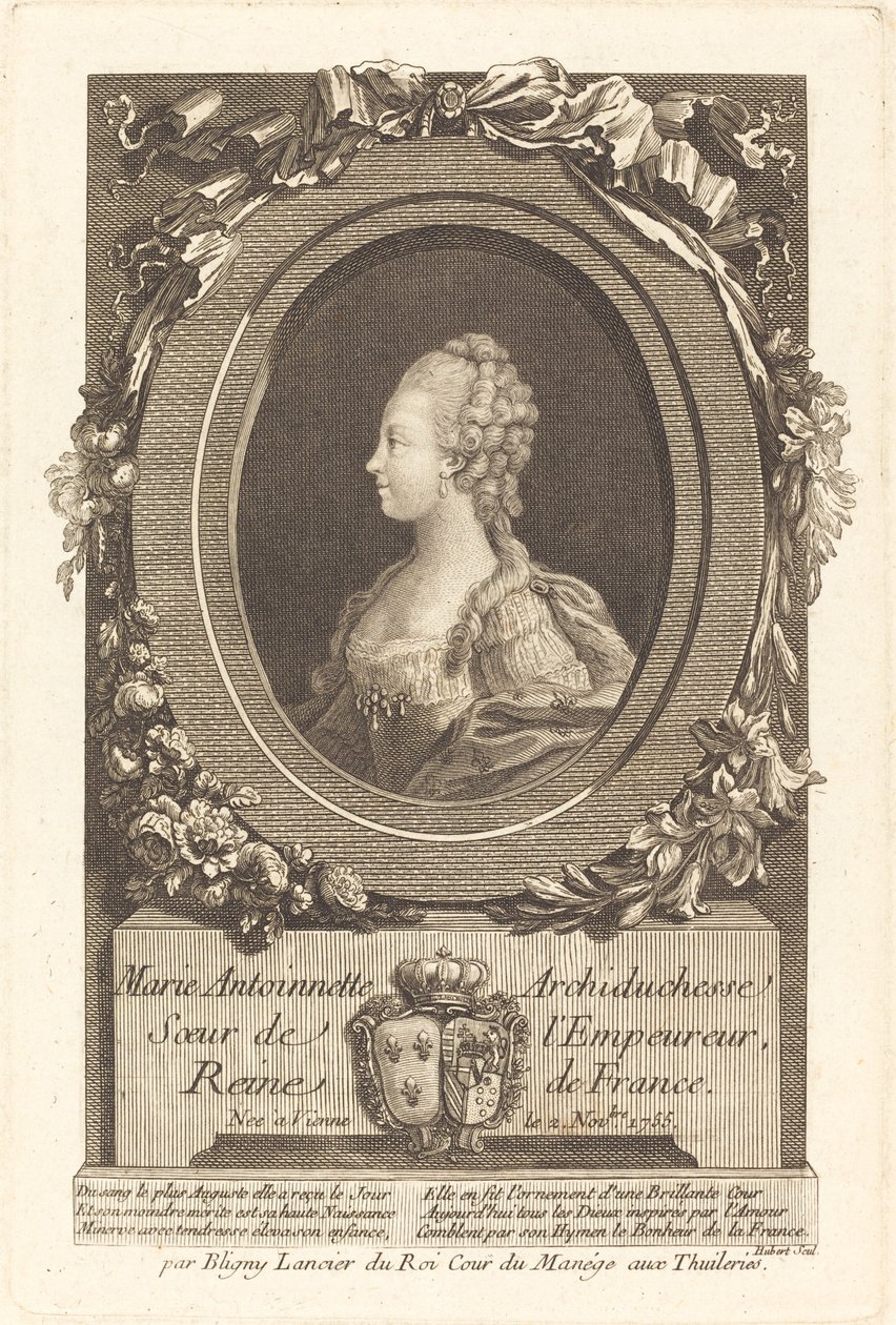Marie-Antoinette von François Hubert after Honore Thomas Bligny