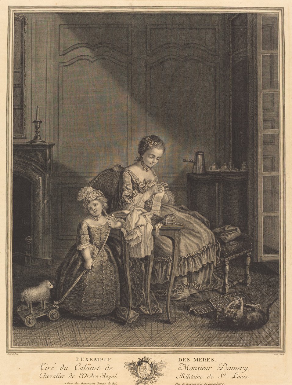 Das Beispiel der Mütter von François Lucas after Etienne Jeaurat