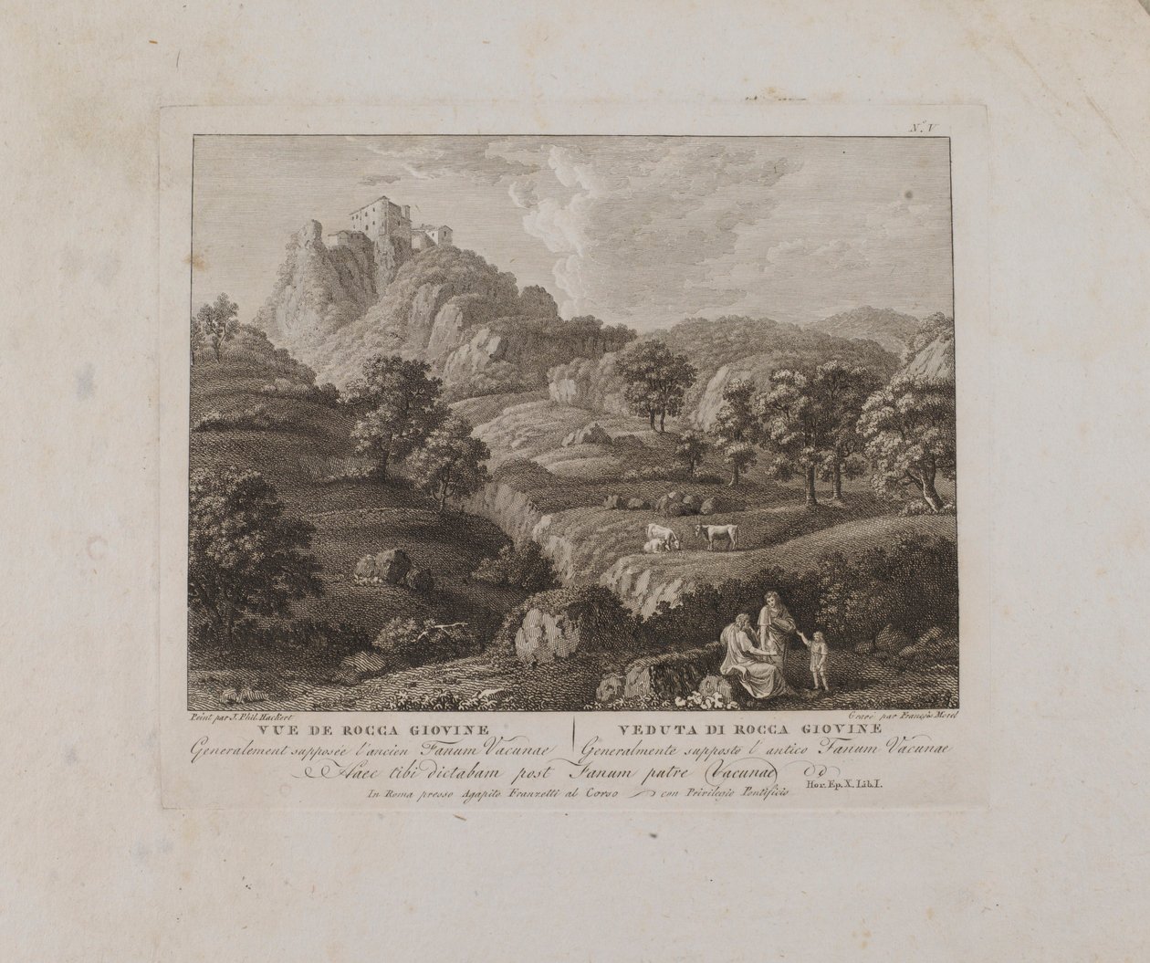 Ansicht von Rocca Giovine (Nr. V) von François Morel