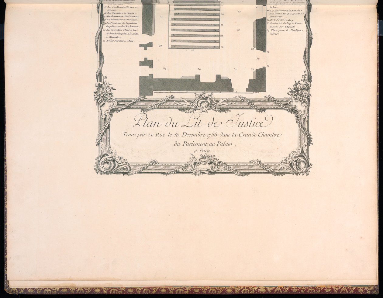 Plan des Lit de Justice von Francois Nicolas Martinet