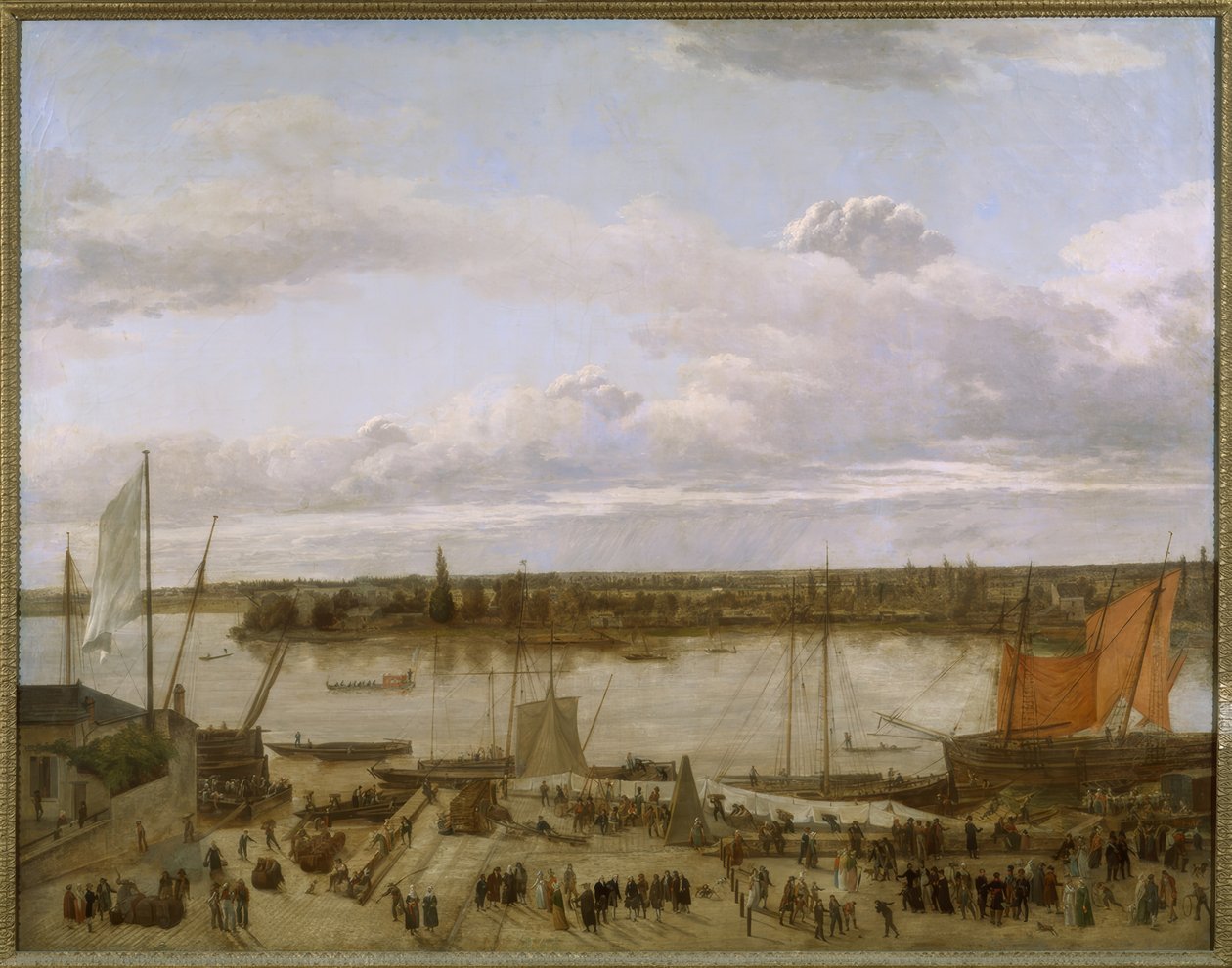 Ansicht des Hafens von Nantes von François Sablet