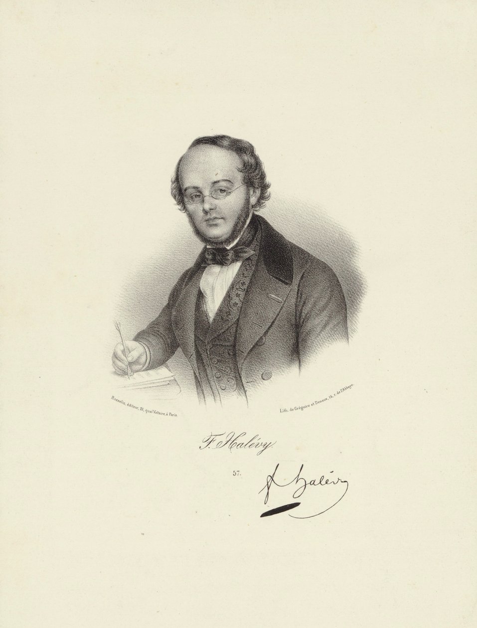 Dargestellte Person: Jacques Fromental Halévy von Francois Seraphin Delpech
