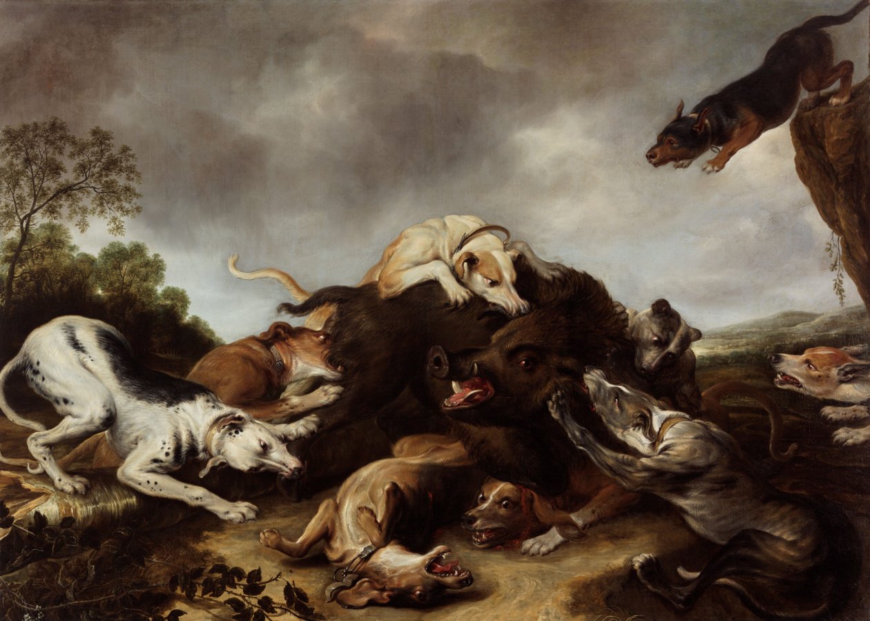 Die Wildschweinjagd von Frans Snyders or Snijders