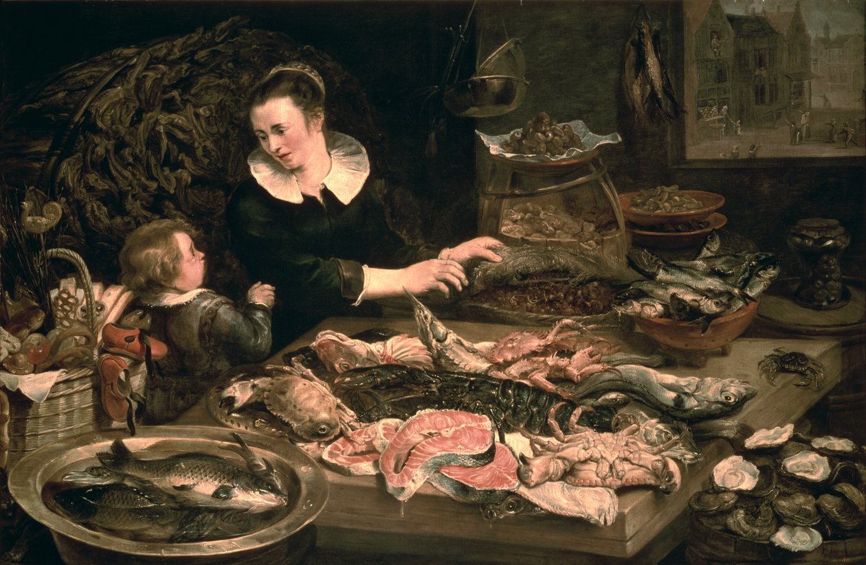 Der Fischhändler von Frans Snyders or Snijders
