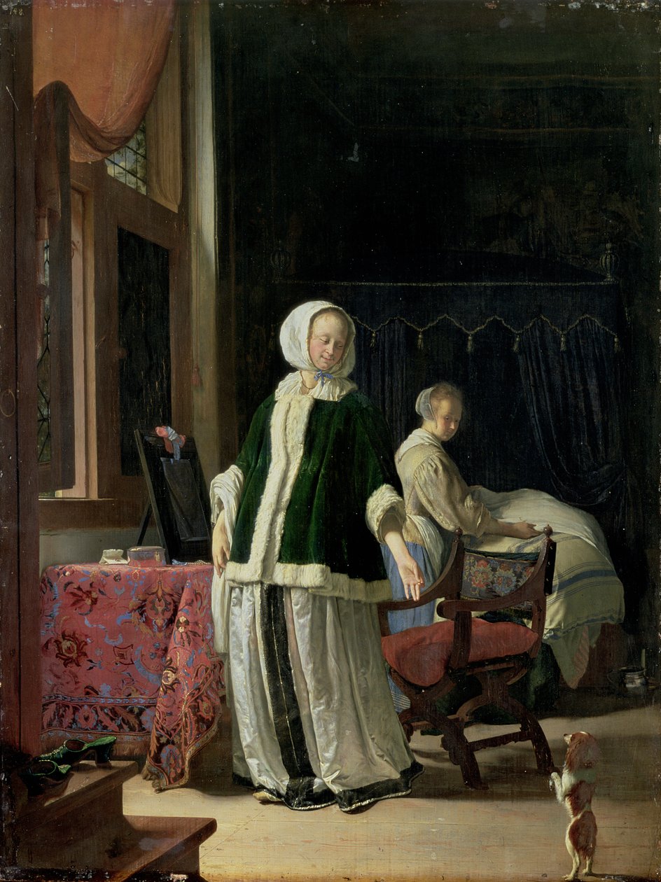 Die Morgentoilette einer jungen Dame von Frans van Mieris