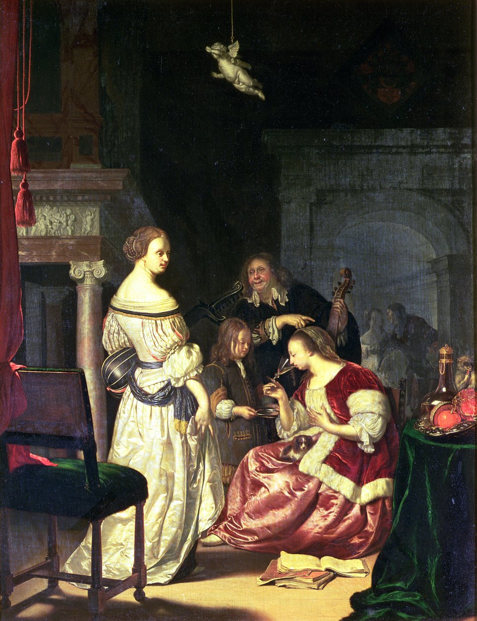 Der Maler mit seiner Familie, 1675 von Frans van Mieris