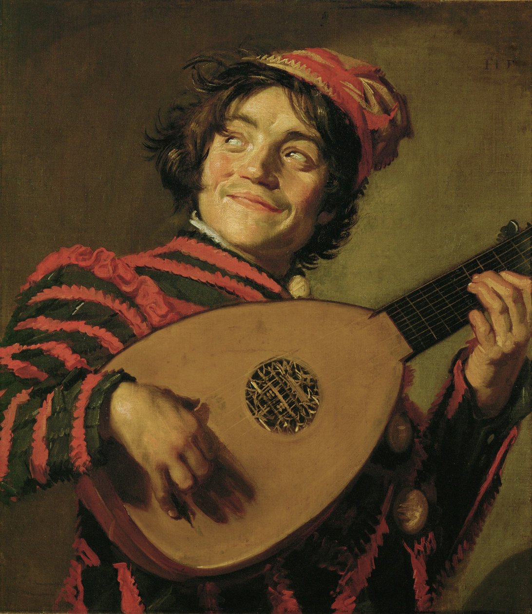 Der Clown mit der Laute von Frans (School of) Hals
