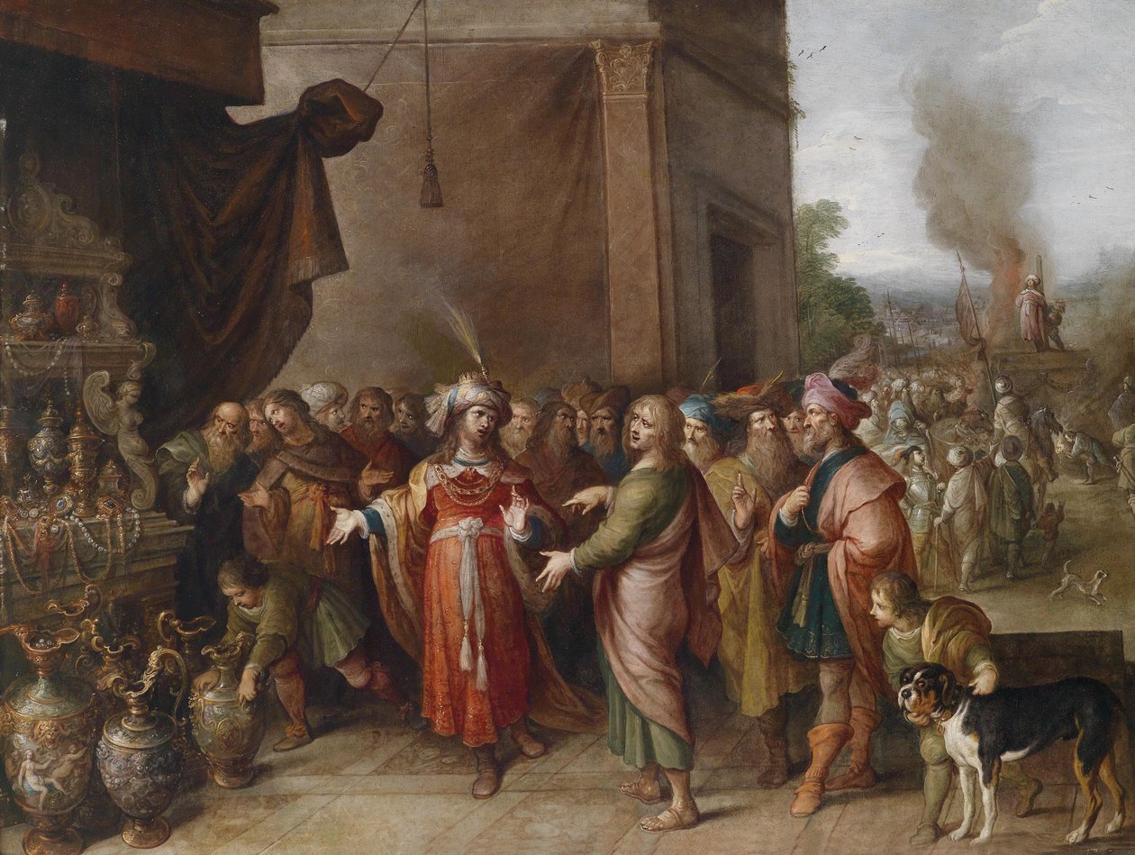 Kroisos zeigt Solon seine Schätze von Frans Francken the Younger