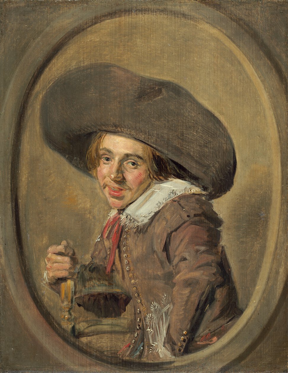 Ein junger Mann mit großem Hut von Frans Hals