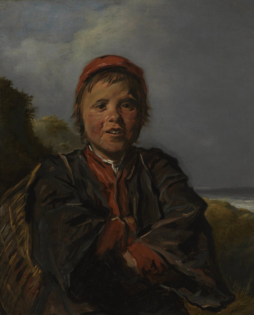 Fischerjunge in einer Landschaft von Frans Hals