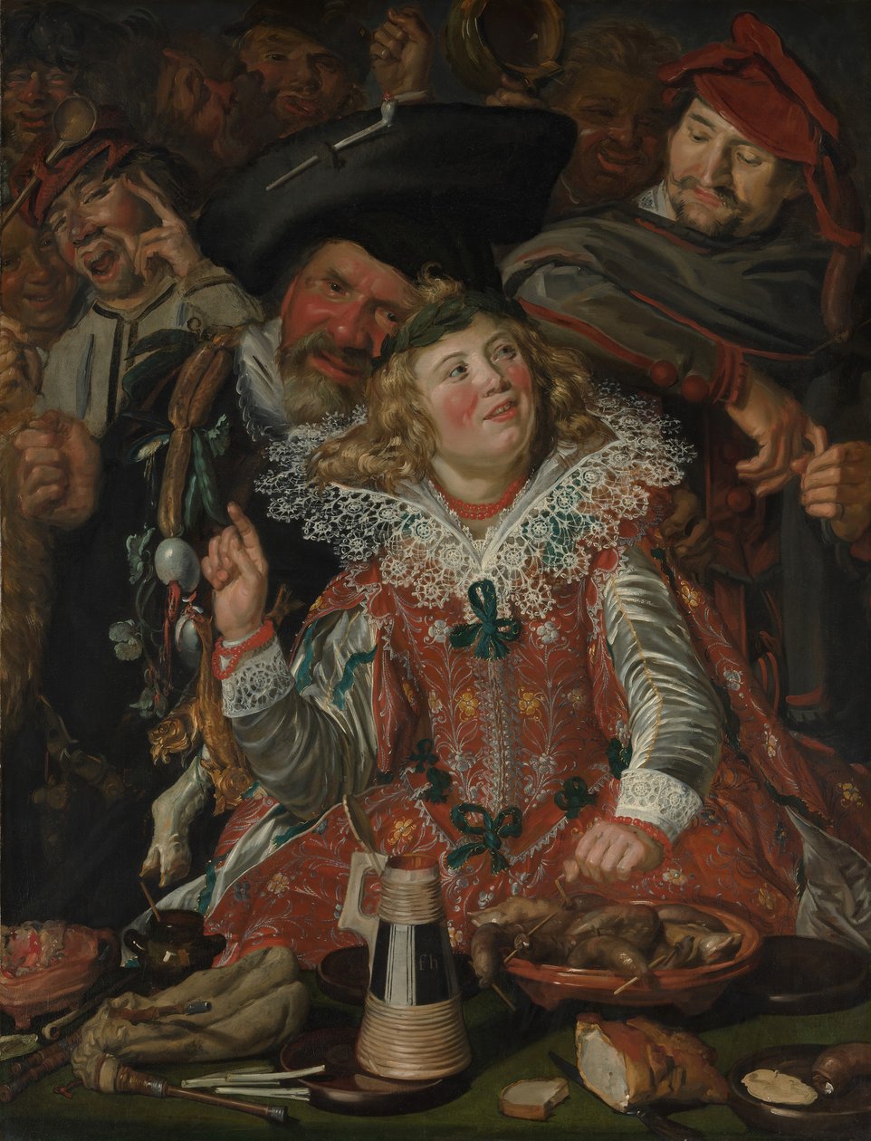 Lustige Leute an Fastnacht, ca. 1616-17 von Frans Hals