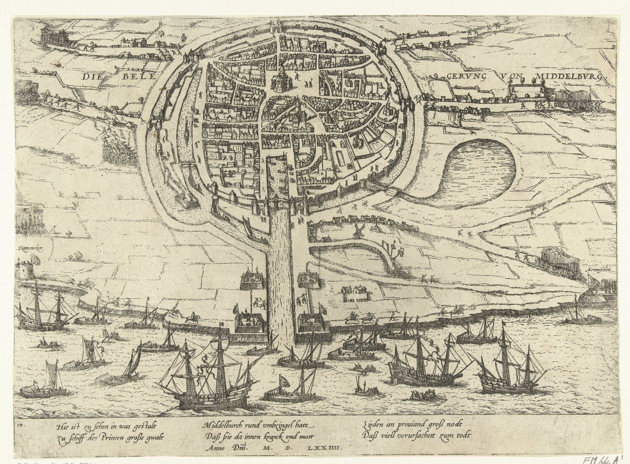Belagerung von Middelburg, 1574 von Frans Hogenberg