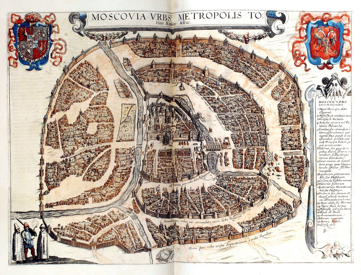 Karte von Moskau, 1572 von Frans Hogenberg