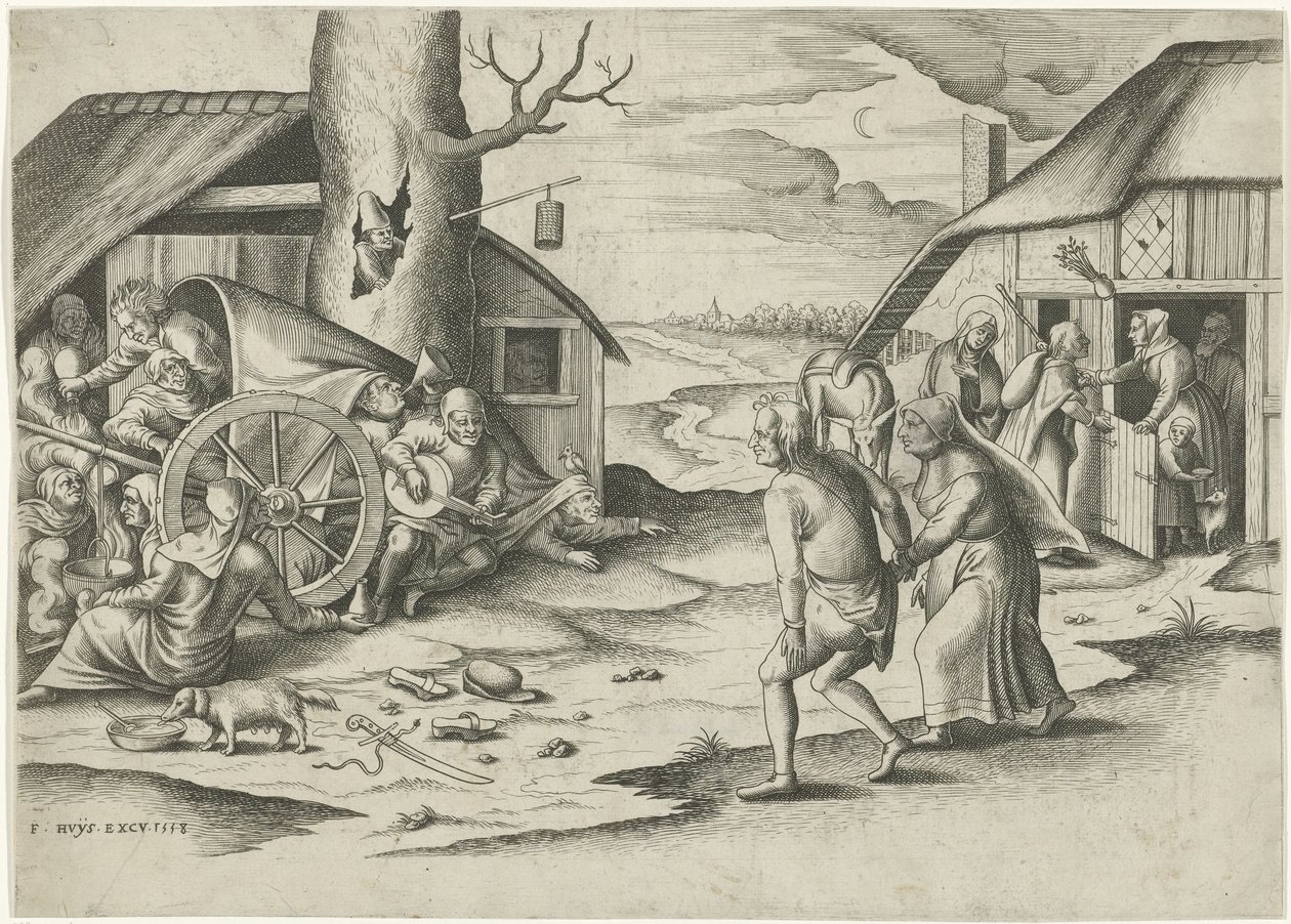 Maria und Josef bei einer Herberge von Frans Huys