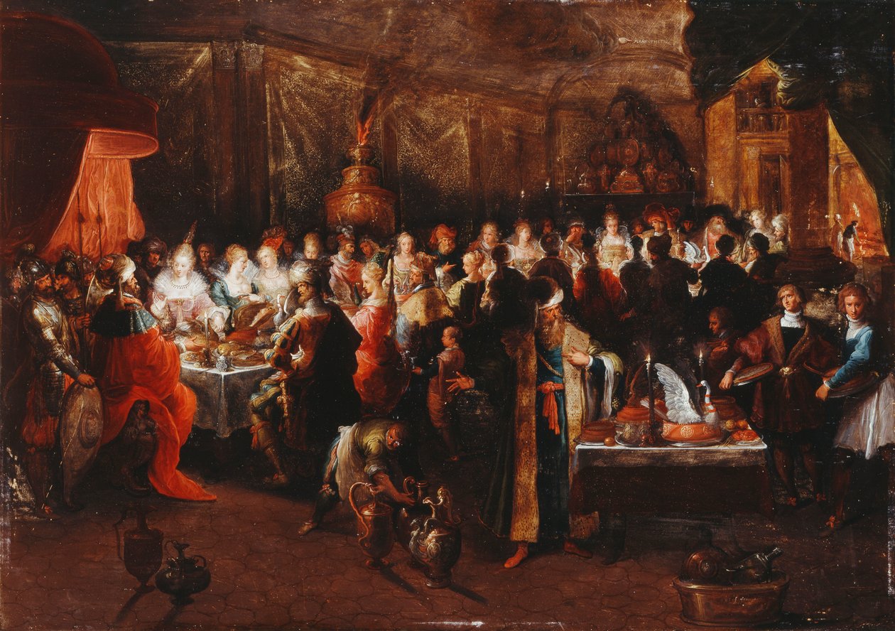 Das Festmahl des Belsazar, ca. 1610 von Frans II the Younger Francken
