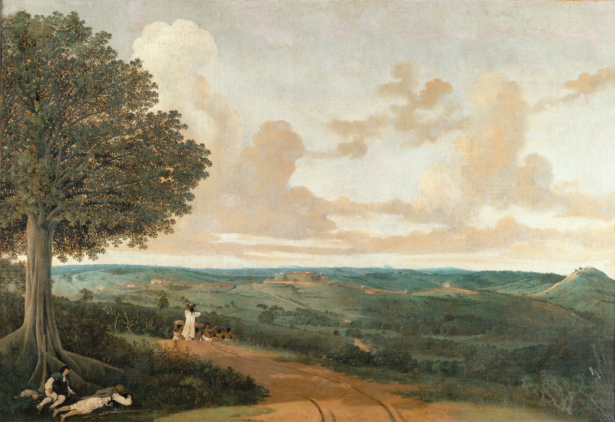 Brasilianische Landschaft um Porto Calvo von Frans Jansz Post