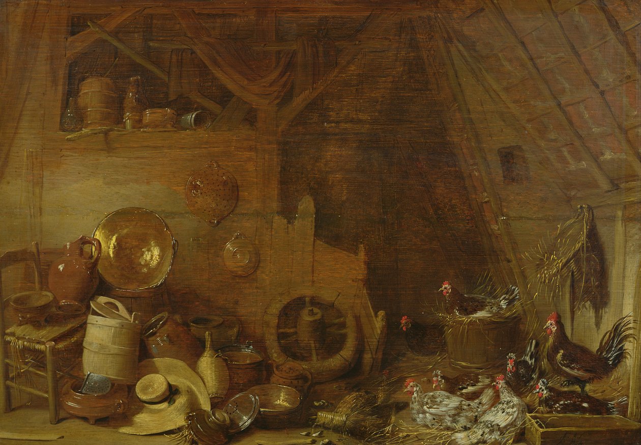 Scheuneninnenraum von Frans Ryckhals