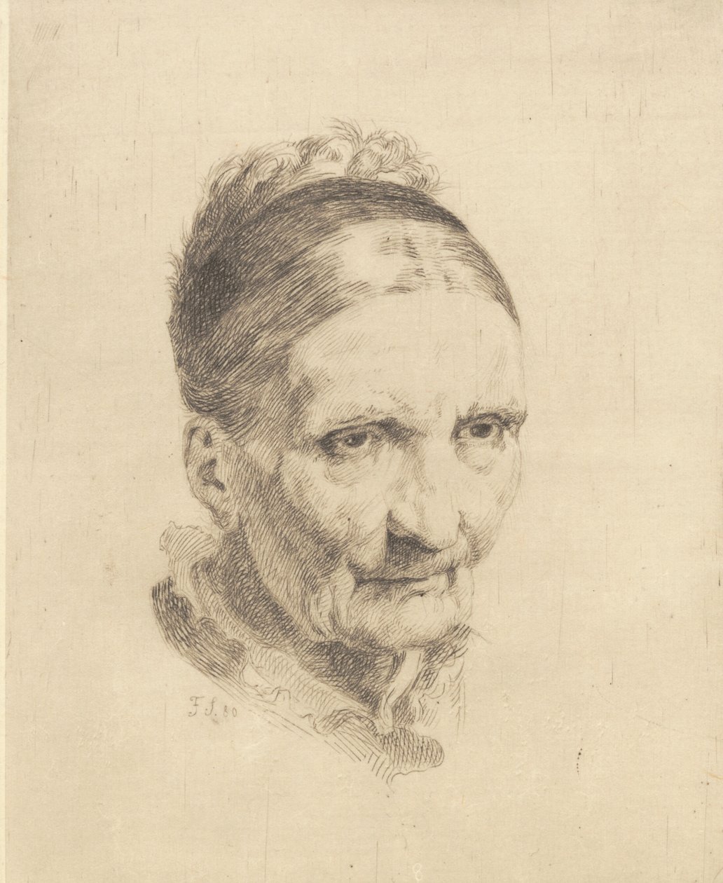Kopf einer alten Frau, Madam Rasmussen von Frans Schwartz