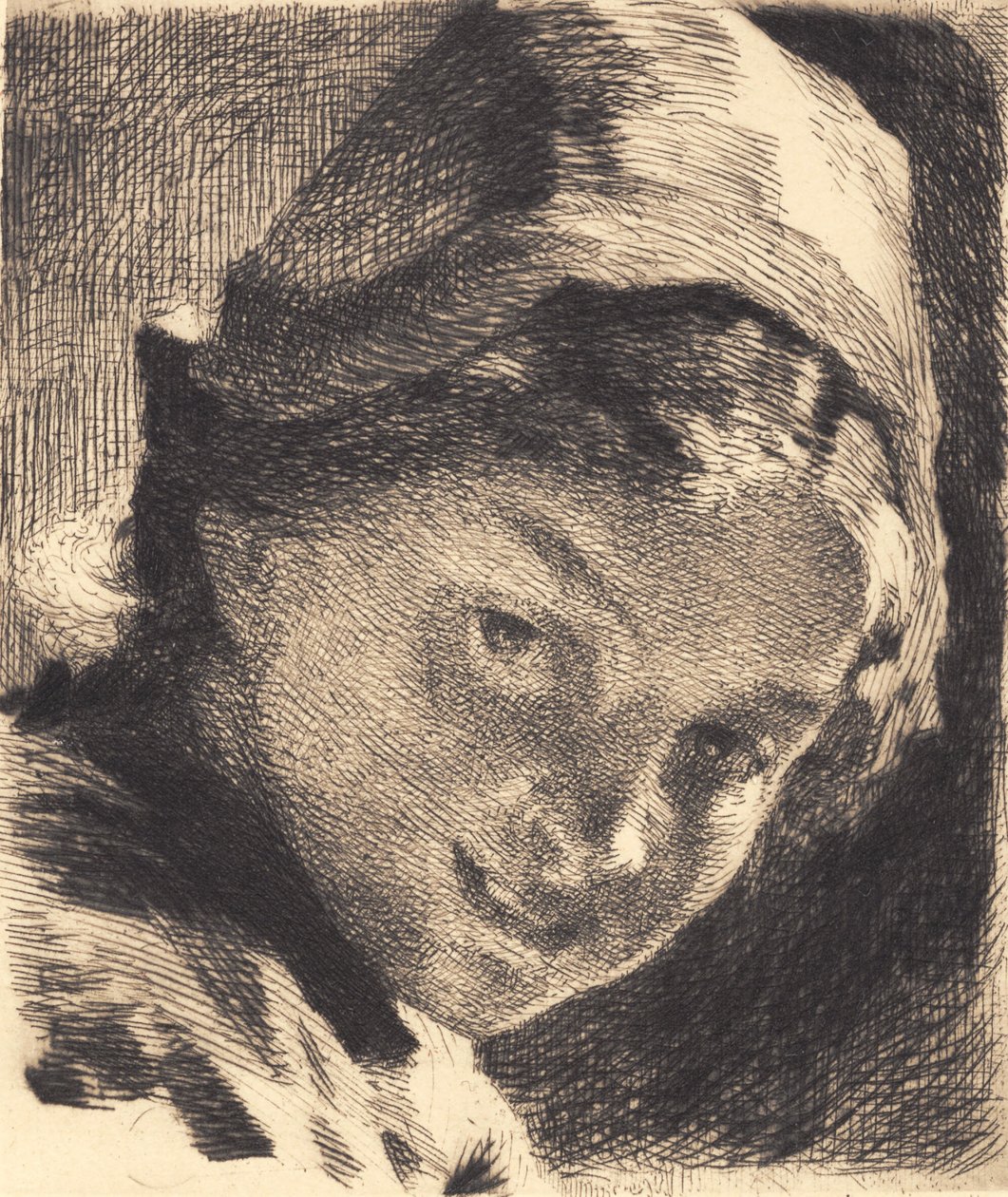 Lächelndes Mädchen mit Mütze von Frans Schwartz