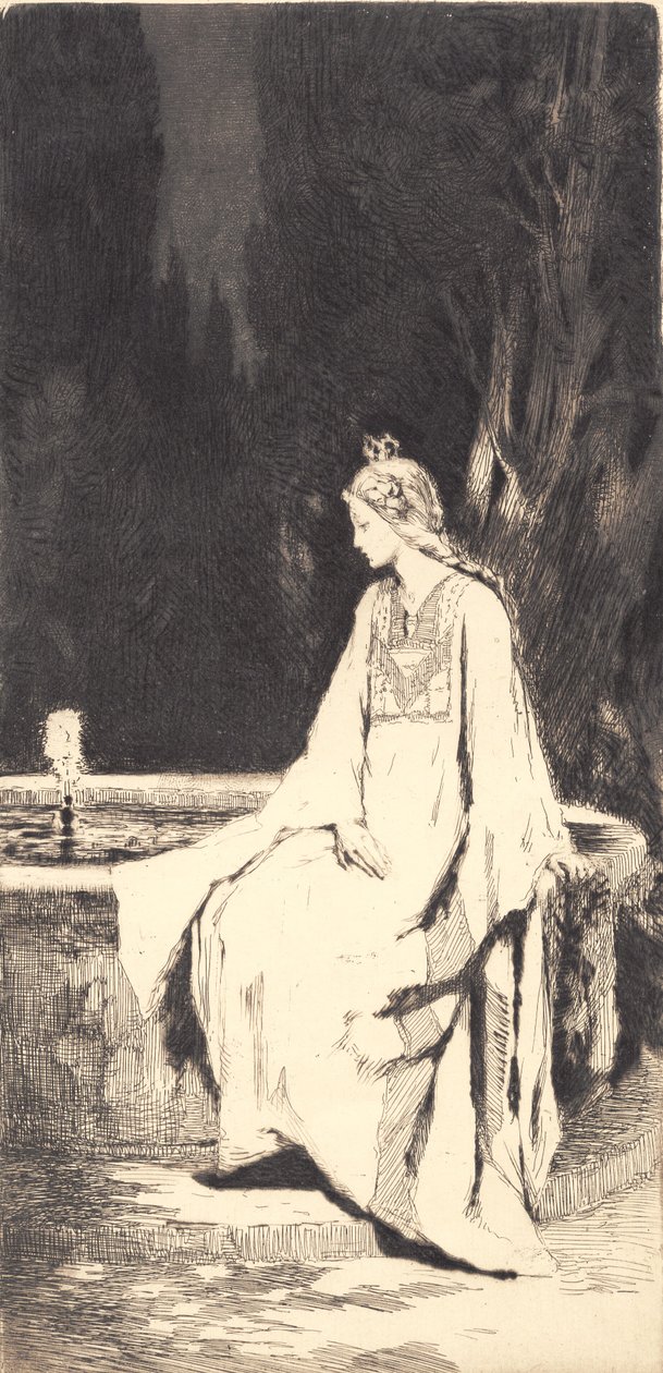 Die Prinzessin am Brunnen von Frans Schwartz