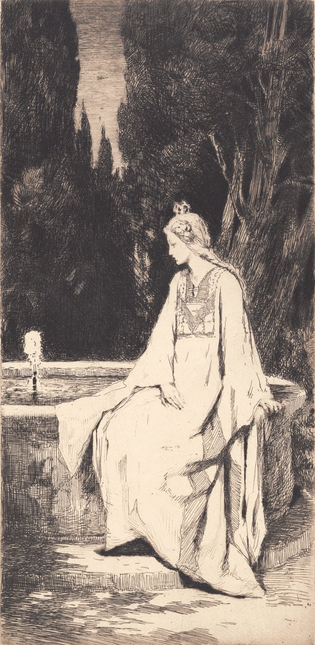 Die Prinzessin am Brunnen von Frans Schwartz