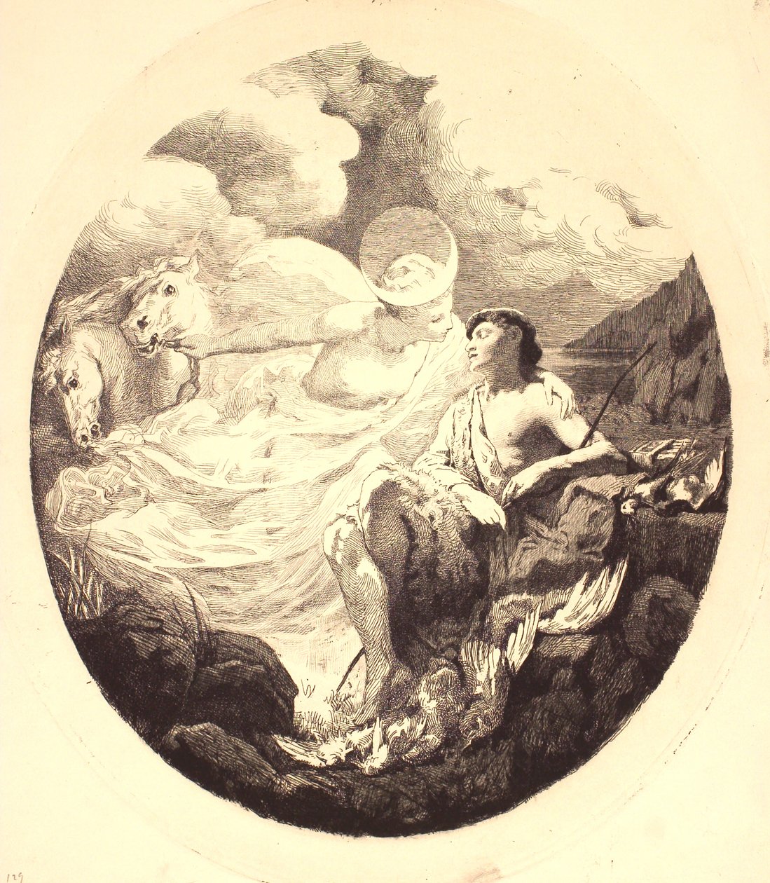 Selene und Endymion von Frans Schwartz
