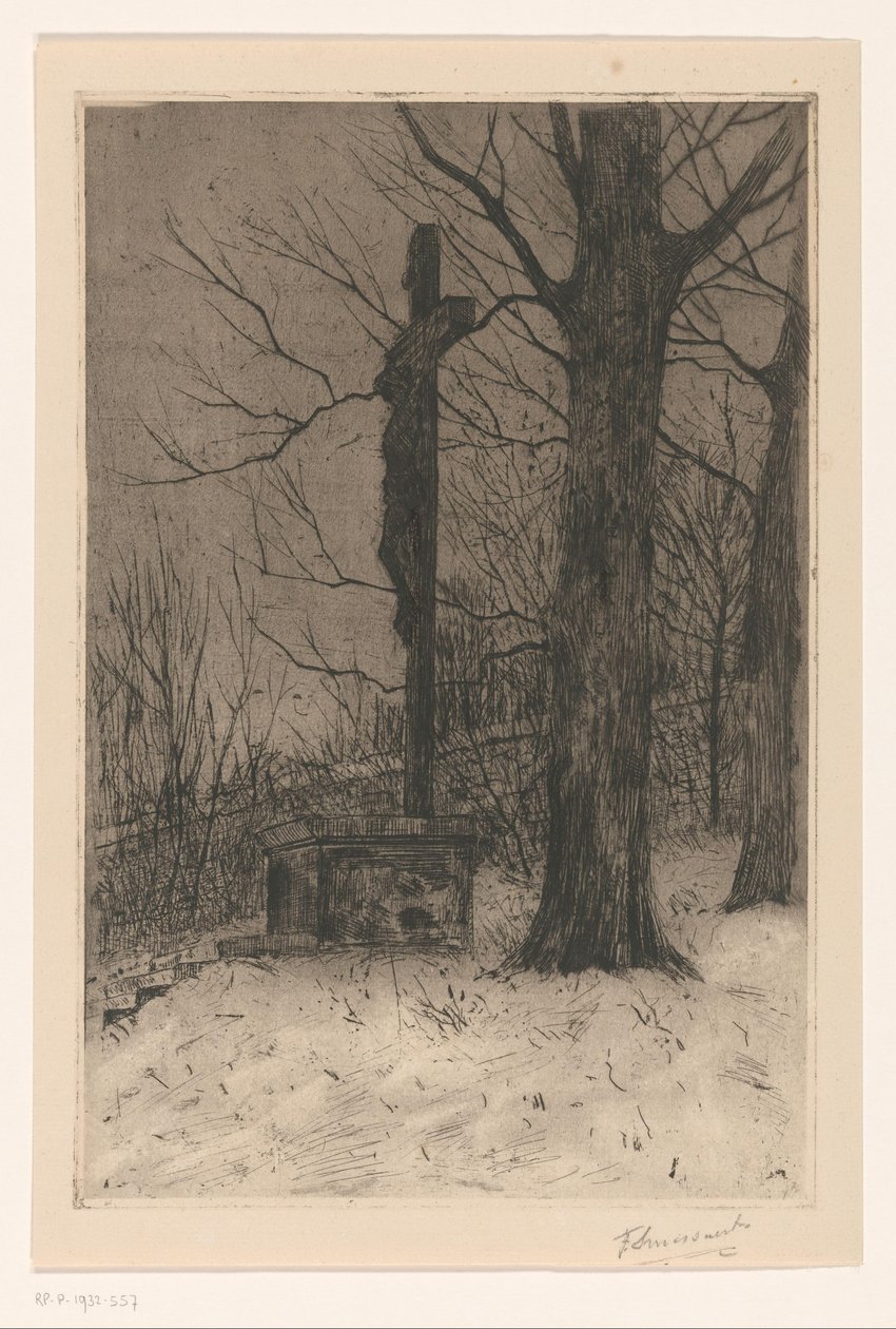Kruzifix neben Baum von Frans Smissaert (signed by artist)