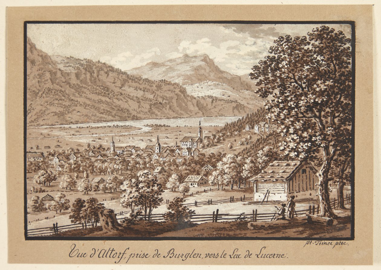 Schweizer Aussicht von Frans Xaver Triner