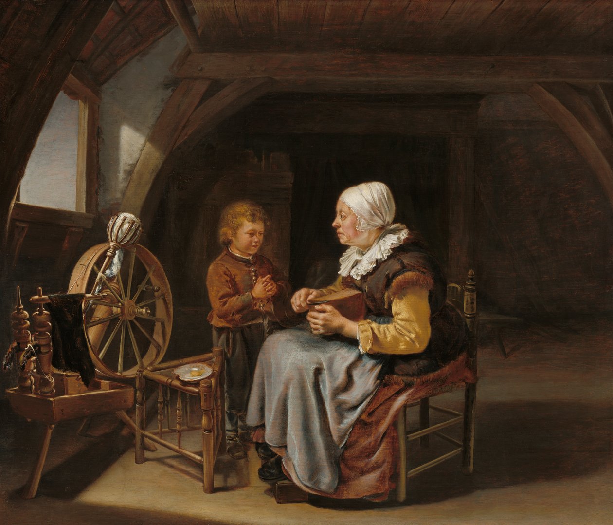 Das Tischgebet, ca. 1650-55 von Frans van Mieris
