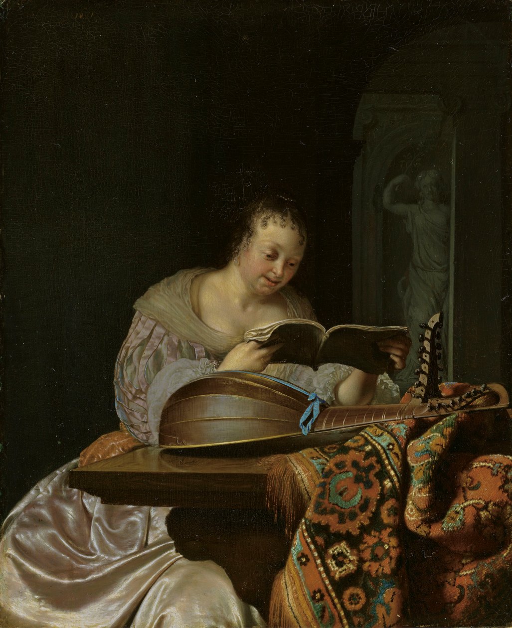 Frau singt von Frans van Mieris the Elder
